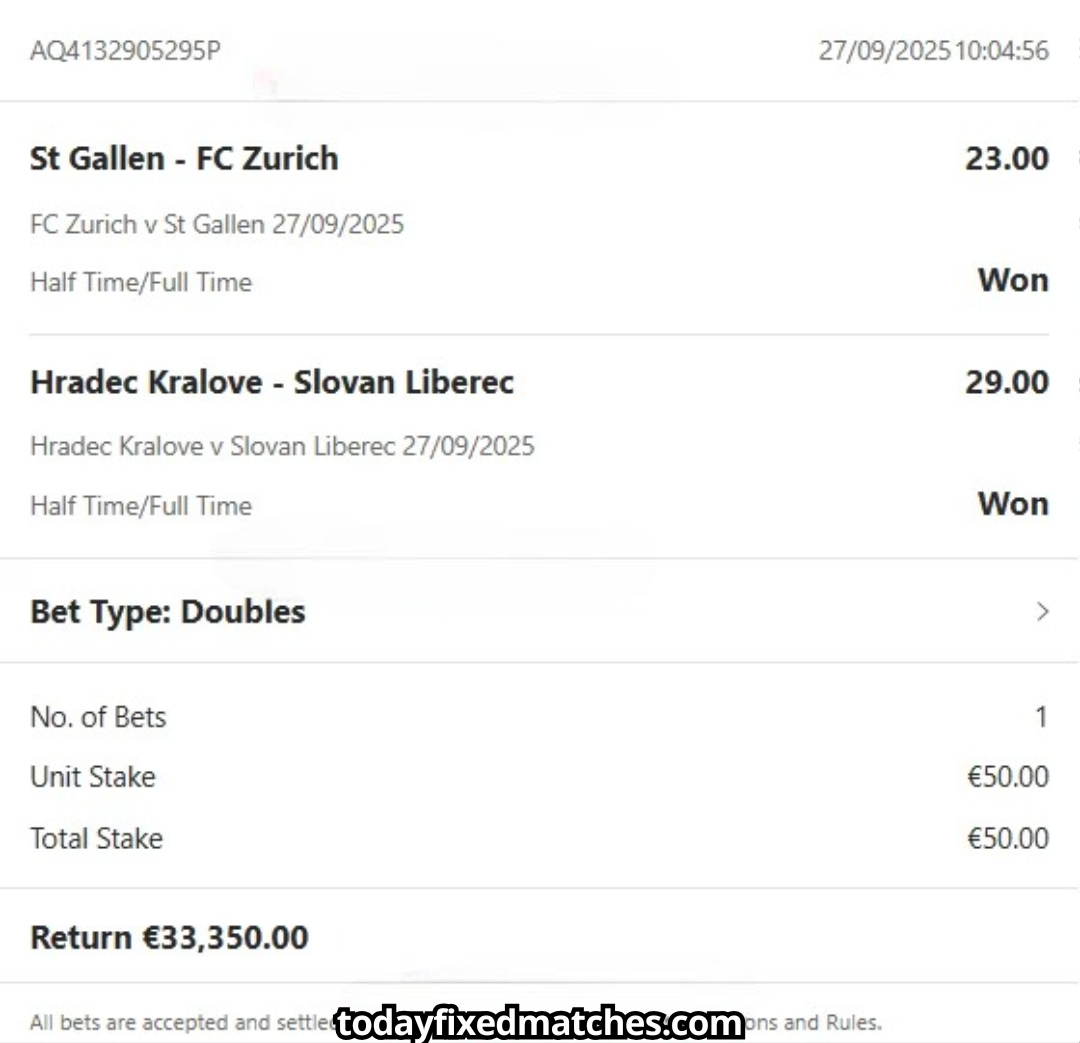 Today Fixed Matches